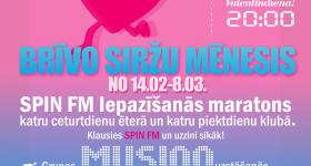 SPIN FM ‘’Iepazīšanās maratons’’ Valentīndienā Club Kino